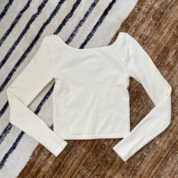 New Free People✨Meg Seamless Long Sleeve Cami Top- Ivory - Picture 3 of 5